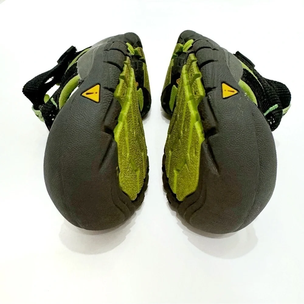 KEEN Newport H2 Water Hiking Sandals Black Lime Green Size 8